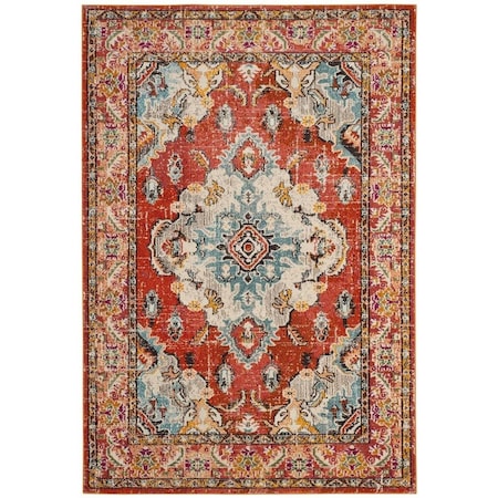 Safavieh Monaco Small Rectangle Area Rug, Orange and Light Blue - 3 x 5 ft. MNC243H-3